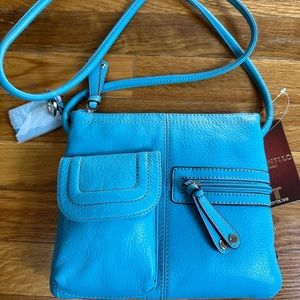 Tignanello Pebble Leather Zip Top Crossbody bag
